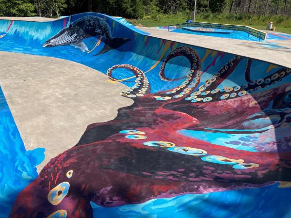 Octopus and whale