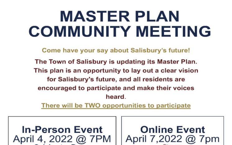 Master Plan Community Meeting Announcement